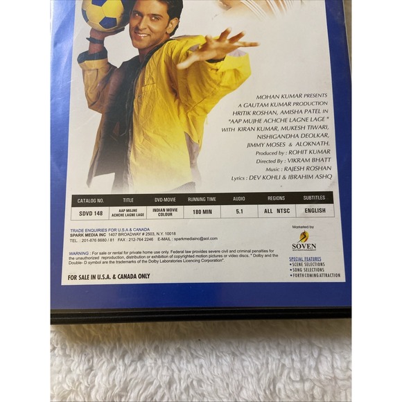 Aap Mujhe Achche Lagne Lage Dvd 2002 Hritik Roshan Amisha‎ Patel Indian - Picture 6 of 12